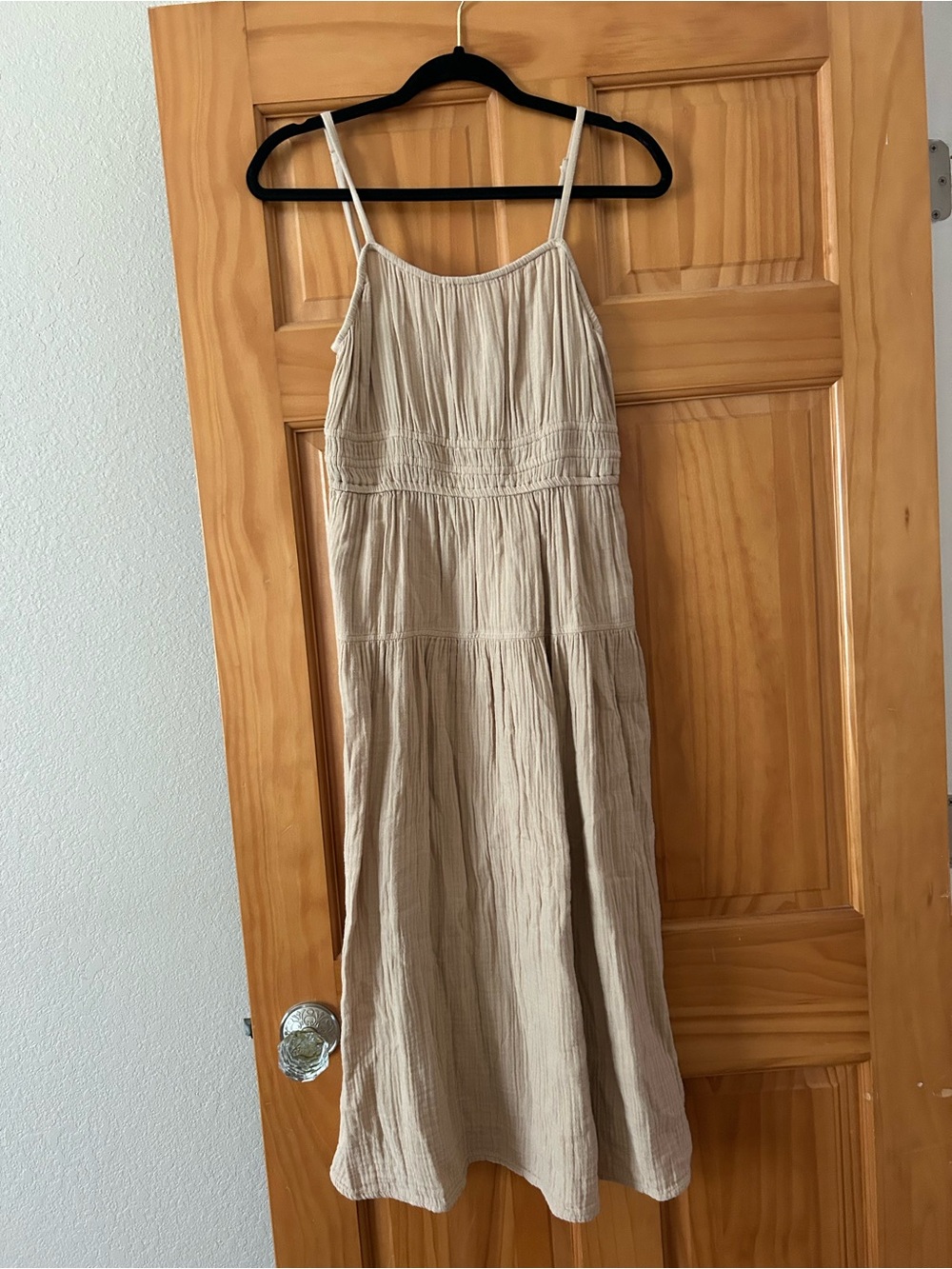 Old Navy Beige Sundress with Spaghetti Straps